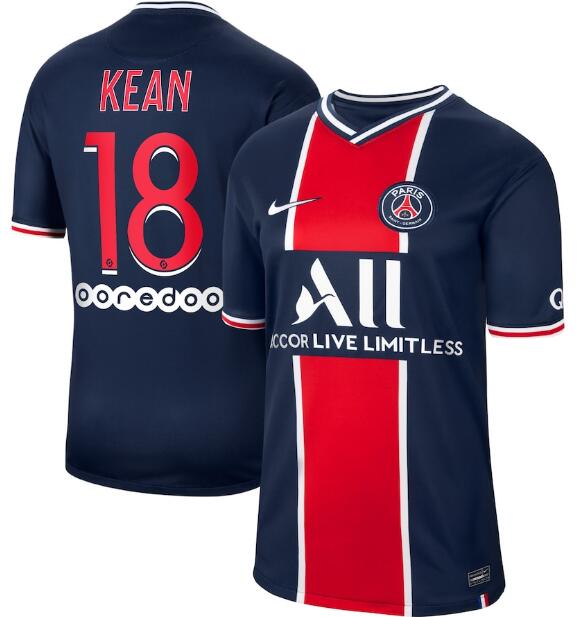 PSG Home Kit Soccer Jersey Kean 18 2020/21